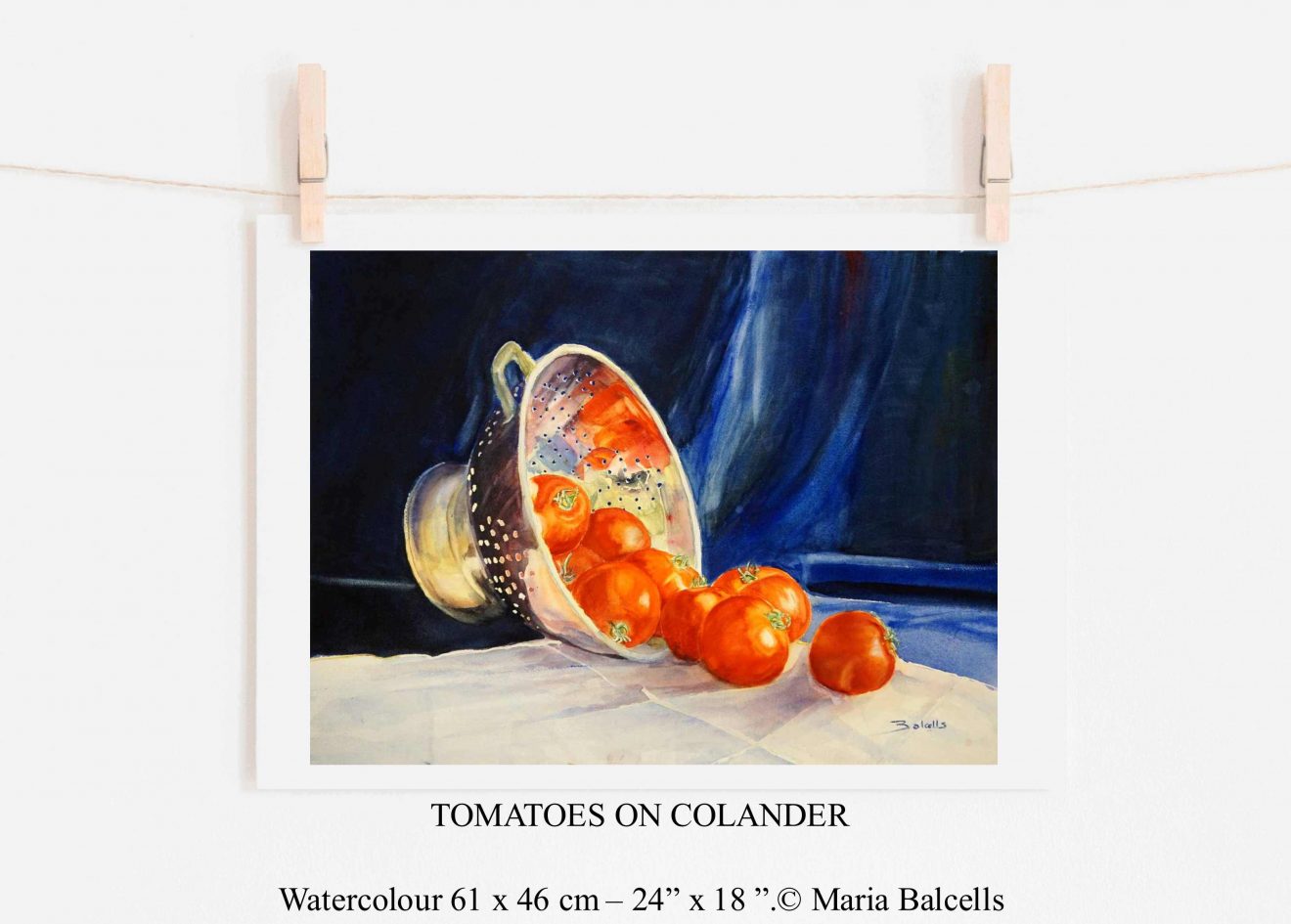 Tomatoes on Colander- poster