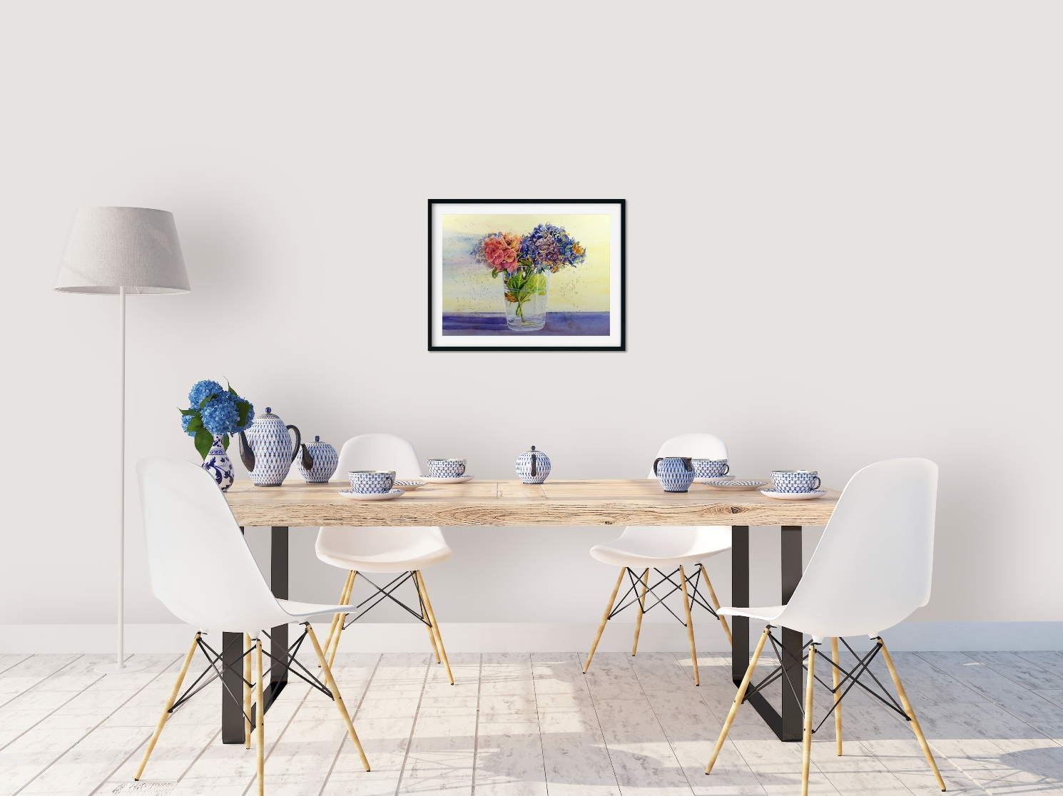 Hortensias Bouquet 2 - table .JPG