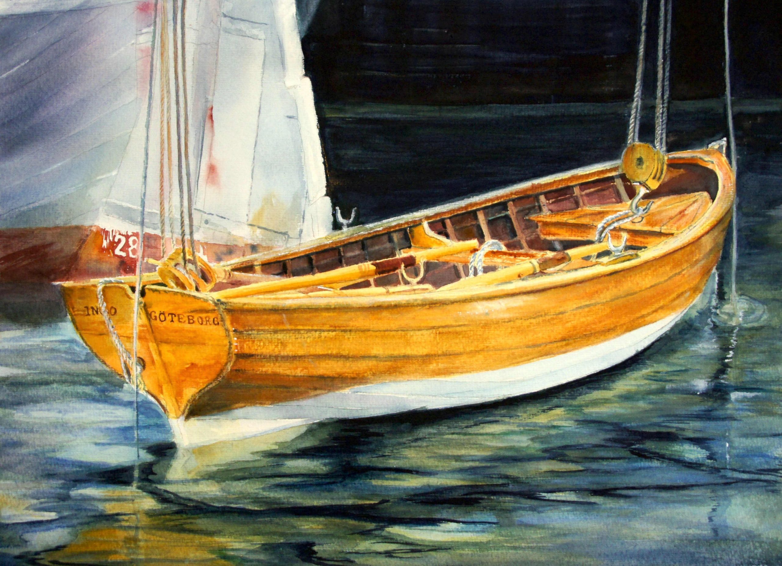 INGO VON GÖTERBORG RAW BOAT- 39 x 53 cm - 15,35 x 20,86 in. Portf 1