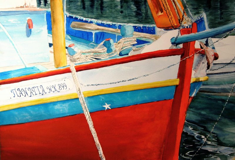 MANATIA- 35 x 51 cm – 12” x 20” . Watercolour painting
