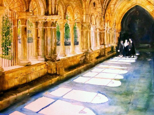 A VISIT TO THE CLOISTER 42 x 56 cm - 18 x 24